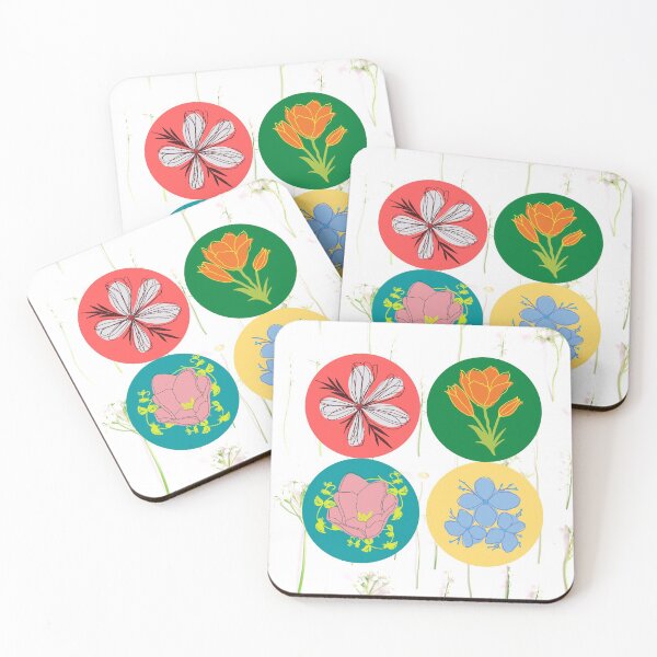 Item preview, four beautiful Flowers shape simple pattern design designed and sold by AnujShah7.