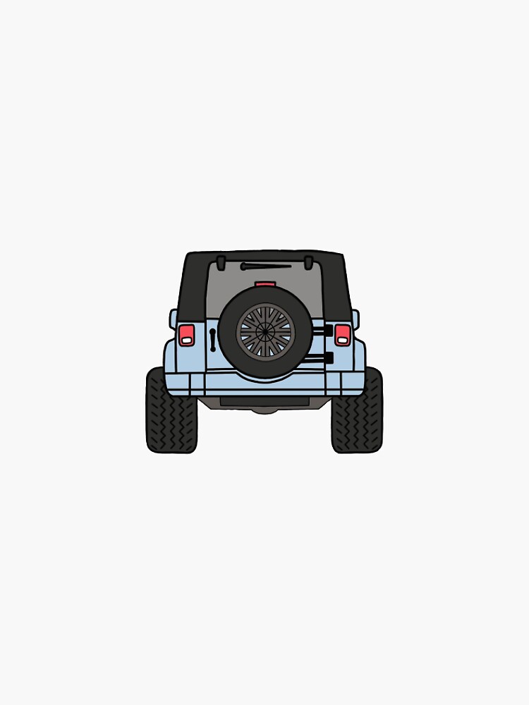 "Blue Jeep" Sticker for Sale by Gianna1Carly2 Redbubble