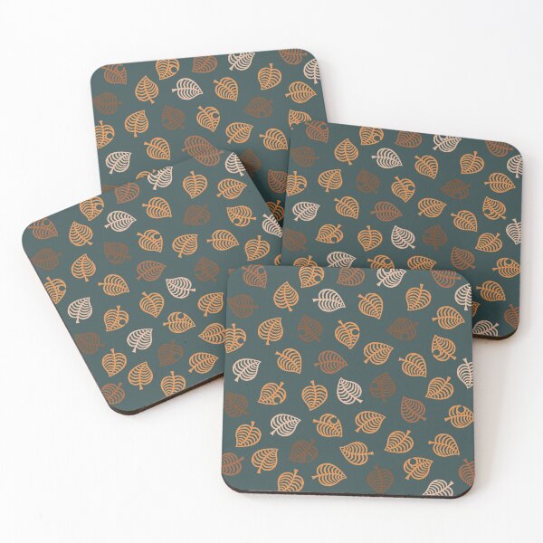 Item preview, Nook Leaf Aloha Logo - Orange on Dark Blue / Green Teal designed and sold by TheMajesticGoat.
