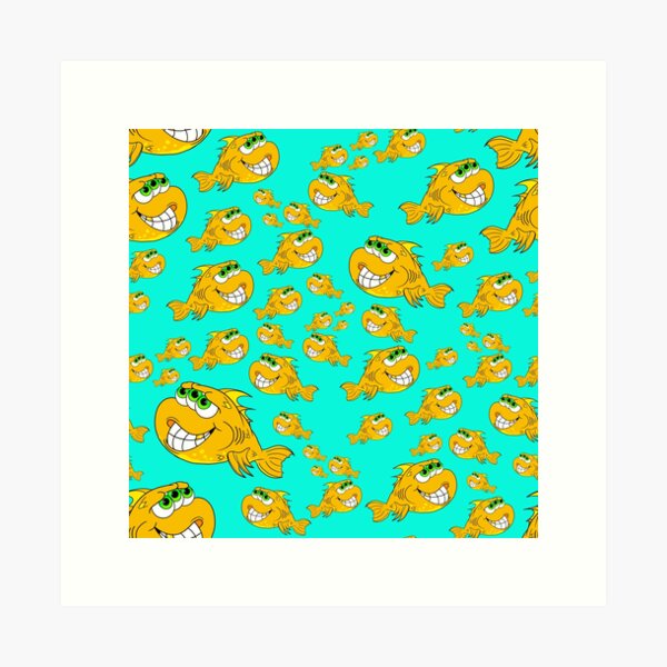Vista previa del artículo con la obra «Pez de tres ojos», diseñado y vendido por zigawaniduk.