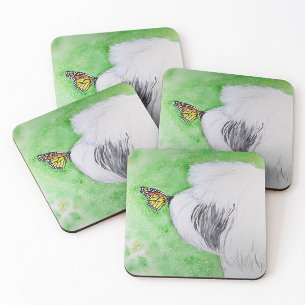 Item preview, Butterfly Kissed Old English Sheepdog designed and sold by PaintedbyCarol.