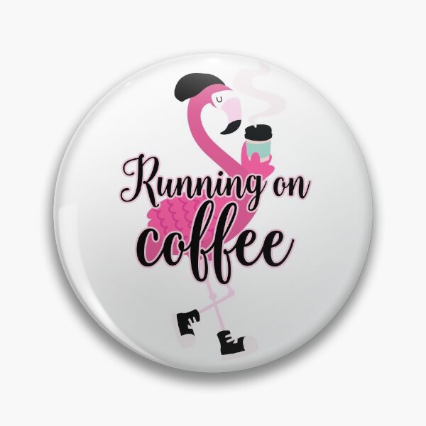 Item preview, Flamingo Running on Coffee Cute Cafe Pattern Hipster Flamingos designed and sold by Art by Jess.