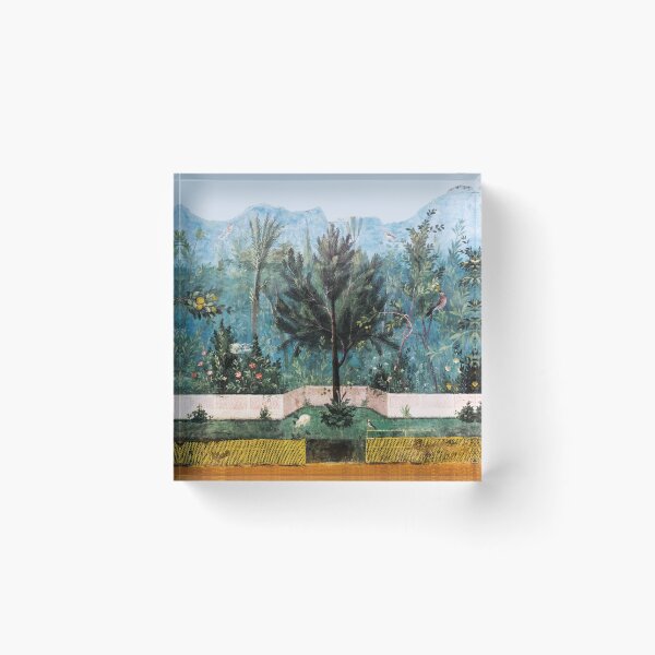 Item preview, ANTIQUE ROMAN WALL PAINTING Flower Garden Flying Birds Pine,Quince and Apple Trees  designed and sold by BulganLumini.