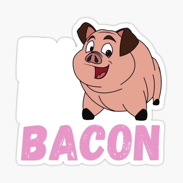 "Im no bacon funny bacon quote" Sticker for Sale by
