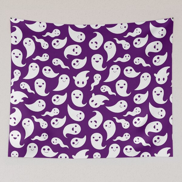 Item preview, Spooky Cartoon Ghost Halloween Pattern designed and sold by MillerDesigns.