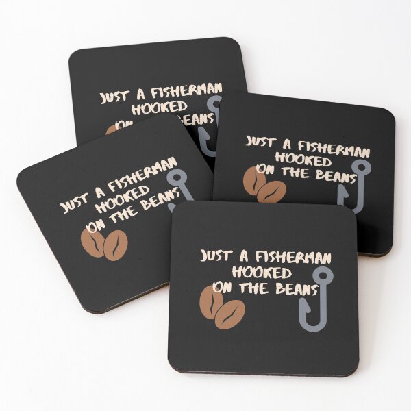 Item preview, Just A Fisherman Hooked On The Beans Coffee Lover designed and sold by StudioTina.