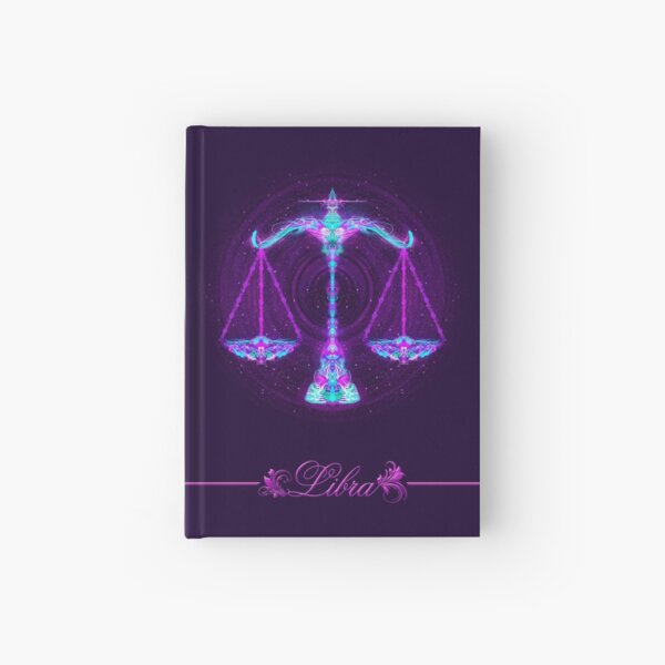 Libra Zodiac Lightburst Hardcover Journal