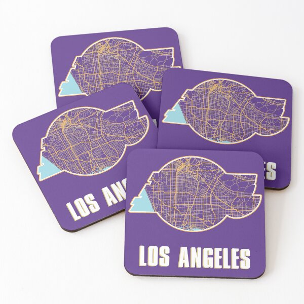 Item preview, Map of Los Angeles in Purple & Gold designed and sold by kelbyredux.
