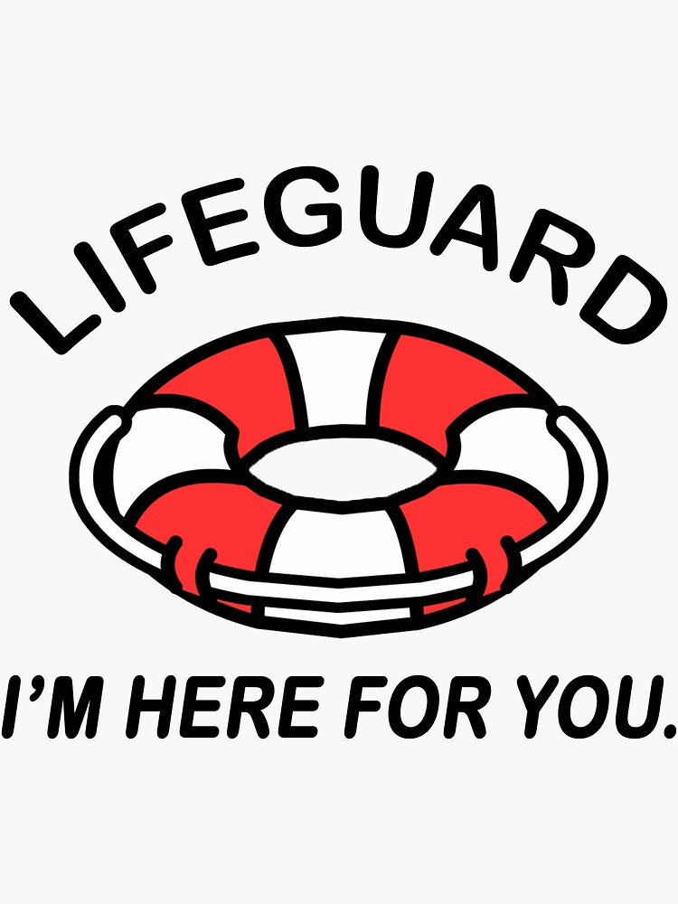 Pegatina «LIFEGUARD ESTOY AQUÍ PARA USTED.» de WearAndLive | Redbubble
