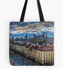 Warsaw City Skyline Tote Bag