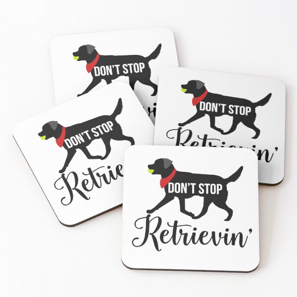 Item preview, Black Lab Black Labrador Retrievers Pattern in PINK Don't Stop Retrievin' designed and sold by Art by Jess.