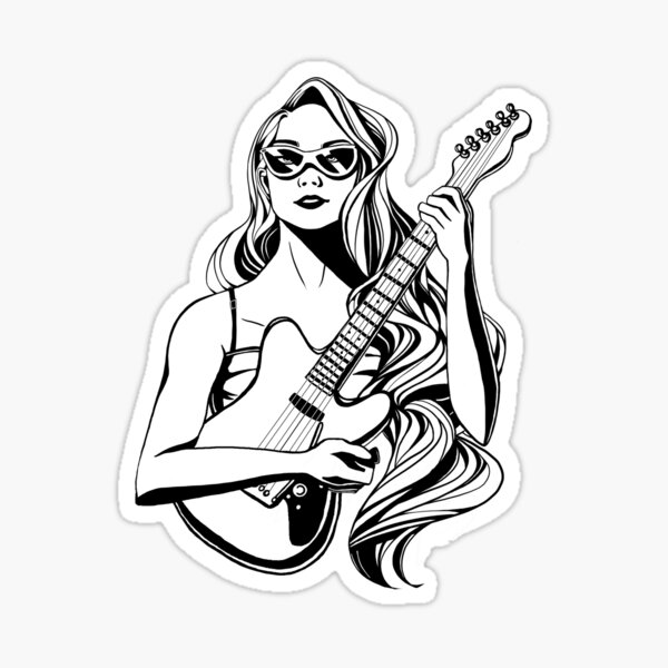 Guitar Gal Sticker