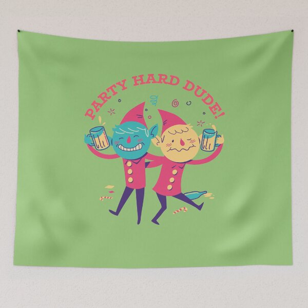 Item preview, Christmas Drunk Elf/ Elves- Party Hard Dude! designed and sold by EvaWolf.