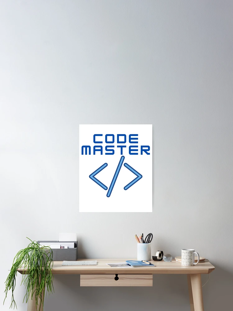 Thumbnail 2 of 3, Poster, Code Master designed and sold by Funny Munny Art.