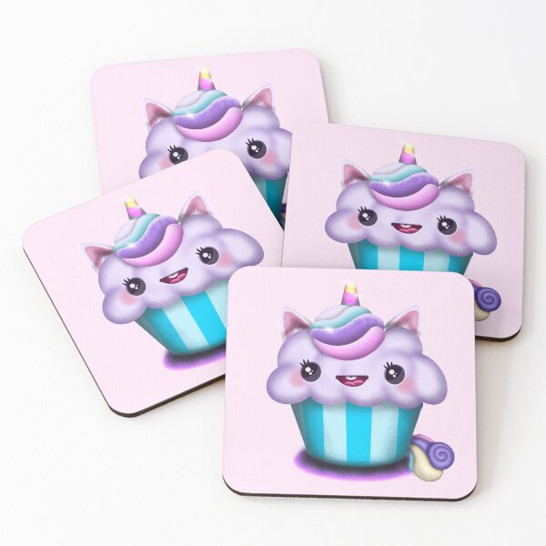 Item preview, Cupcake Unicorn Kawaii Cute Food designed and sold by MMArtStudio.