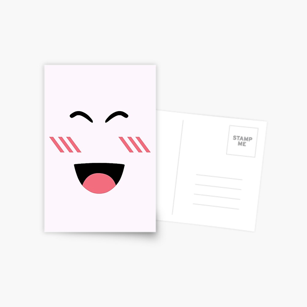 Roblox Super Super Happy Face Greeting Card By Orsum Art Redbubble - the happy face roblox