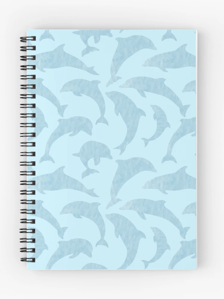 Thumbnail 1 of 3, Journal, Blue dolphins pattern designed and sold by EngineerGoC.