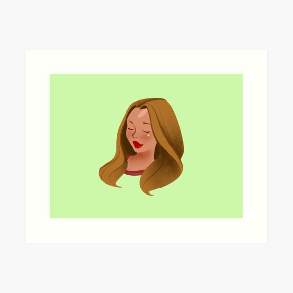 Blonde Vector Girl Art Print