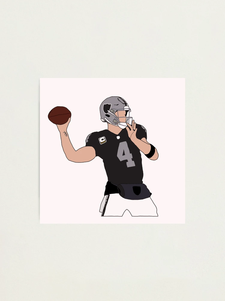 Derek Carr Las Vegas Raiders Poster/canvas Print Watercolor 