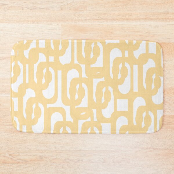 Item preview, Buttercream Yellow and White Mid-century Modern Loop Pattern designed and sold by kierkegaard.