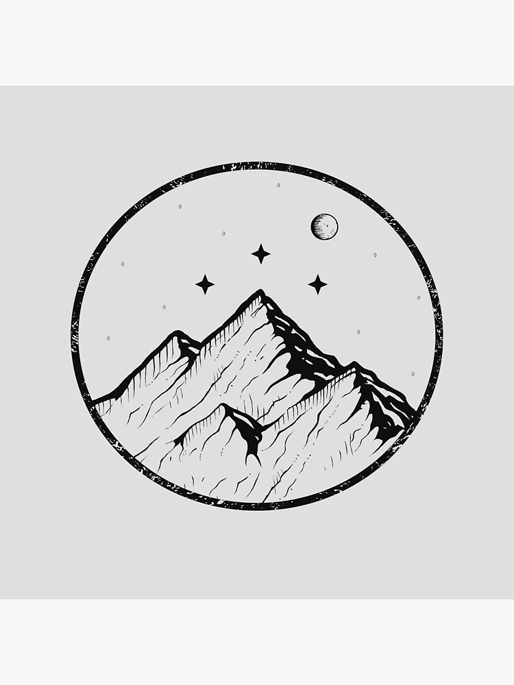 Night Court Book Embosser Stamp Mountain With Three Stars Stamp