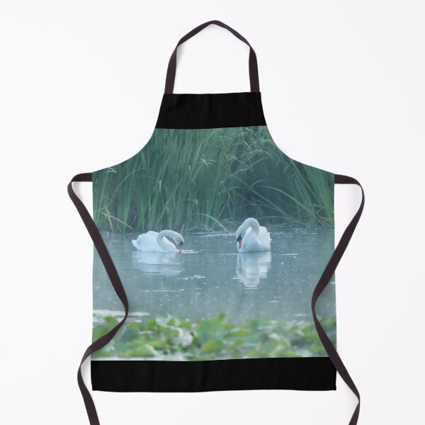 Item preview, Two white swans on the morning lake designed and sold by steppeland.