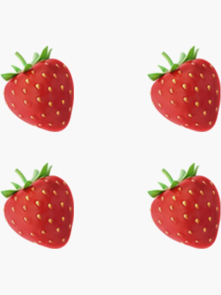 "Strawberry emoji sticker pack" Sticker for Sale by shannon1844 Redbubble