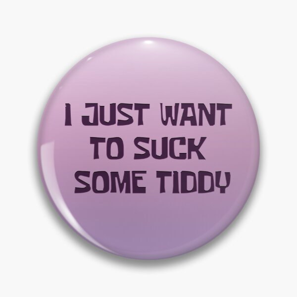 Item preview, Suck A Tiddy - Spongebob Cartoon Pin High Quality Meme Sticker designed and sold by Norb Meme.