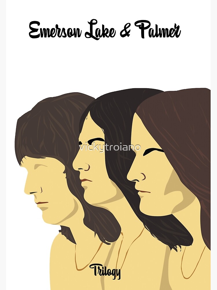 Emerson Lake And Palmer Trilogy T Shirt Poster By Vickytroiano Redbubble 