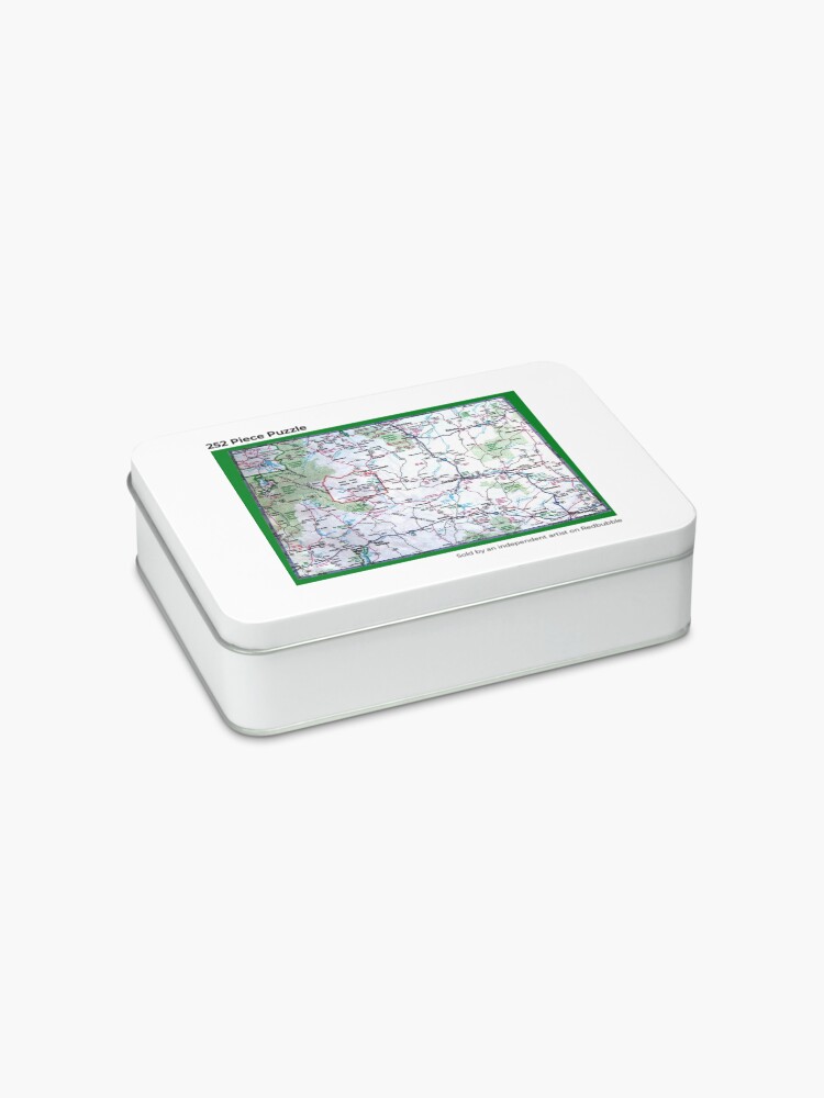 Alternate view of Wyoming Roadmap Jigsaw Puzzle