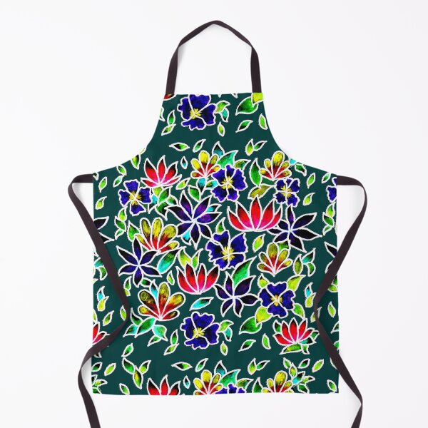 Artikelvorschau, Flower Pattern on Dark Green Ground entworfen und verkauft von CarolineLembke.