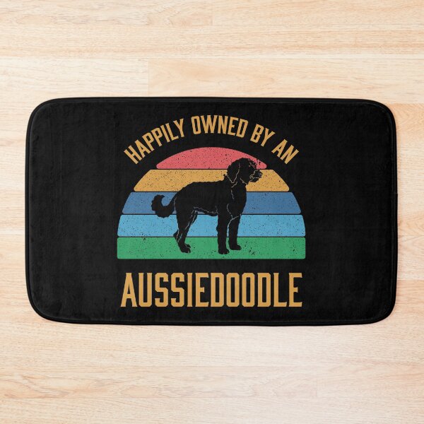 Item preview, Funny Dog Owner Happily Owned By An Aussiedoodle print designed and sold by jakehughes2015.