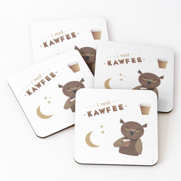 Item preview, Night Owl I Need Coffee Sticker Pack designed and sold by yellowpomelo.