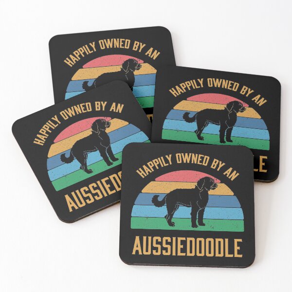 Item preview, Funny Dog Owner Happily Owned By An Aussiedoodle print designed and sold by jakehughes2015.