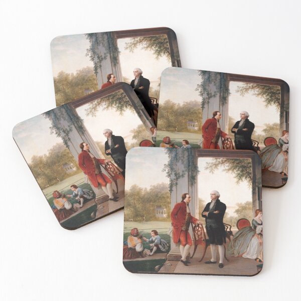 Item preview,  Washington and Lafayette at Mount Vernon - Thomas Pritchard Rossiter designed and sold by warishellstore.