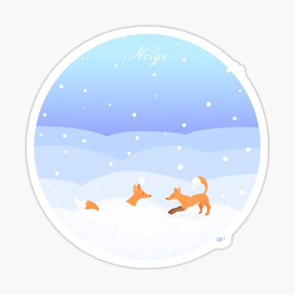 Snow - Neige greeting card Sticker