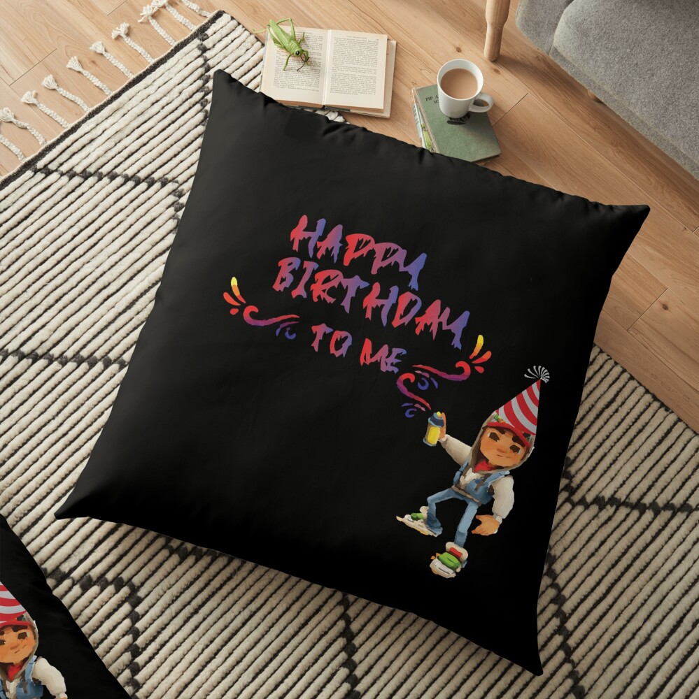 subway surfers Happy Birthday to me Floor Pillow