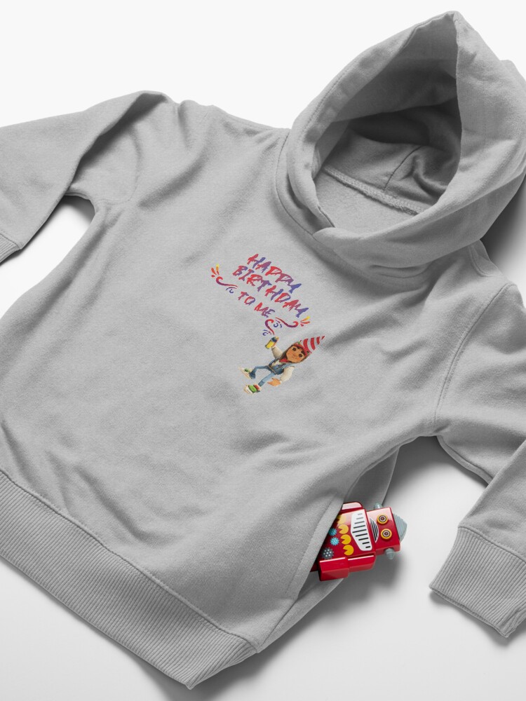 Alternate view of subway surfers Happy Birthday to me Toddler Pullover Hoodie
