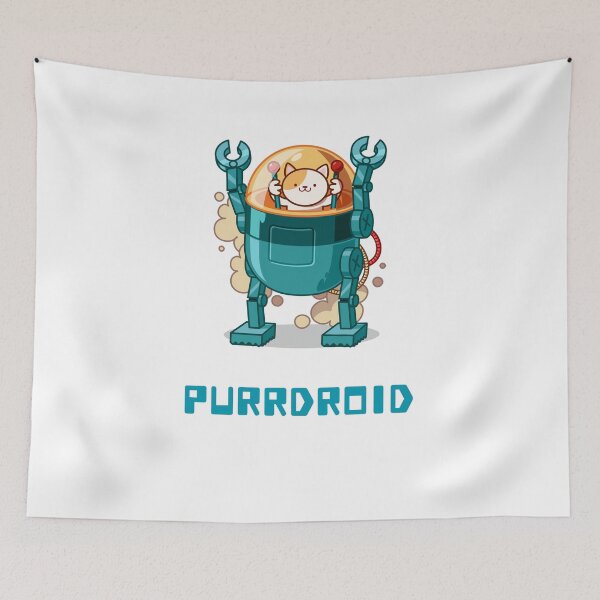 Aperçu de l'œuvre Purrdroid créée et vendue par up4tee.