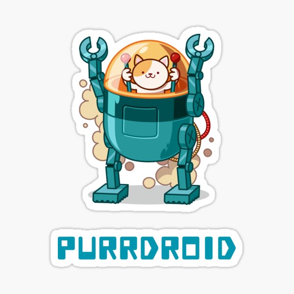 Item preview, Purrdroid designed and sold by up4tee.