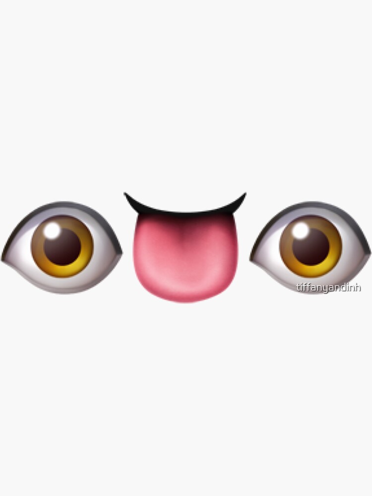 "eye tongue eye emoji" Sticker for Sale by tiffanyandinh Redbubble