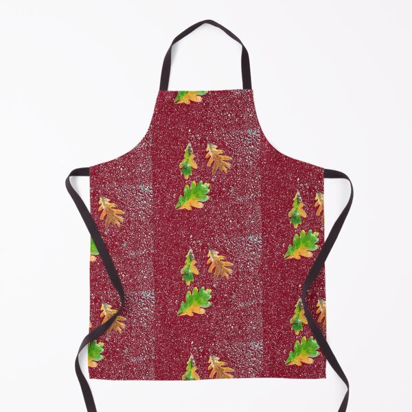 Item preview, Rainy Leaves on Red Terrazzo Background designed and sold by djrunnels.