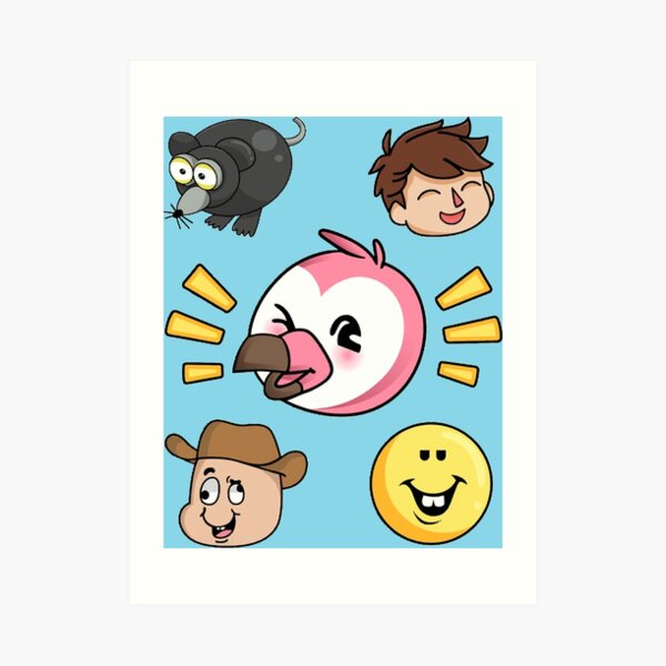 Flamingo Roblox Youtuber Art Print By Zippykiwi Redbubble - flamingo roblox youtuber clock by zippykiwi redbubble