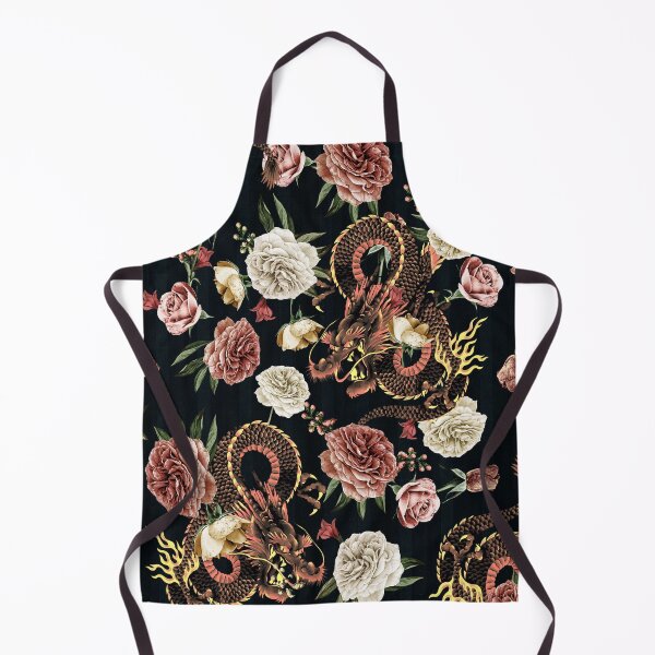 Item preview, Chinoiserie Dragon and Peony Print designed and sold by WisdomInspired.