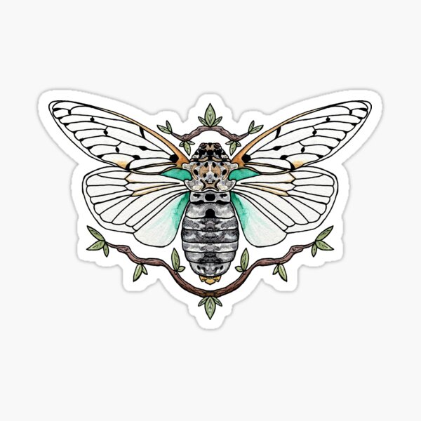 Ghost Cicada Sticker