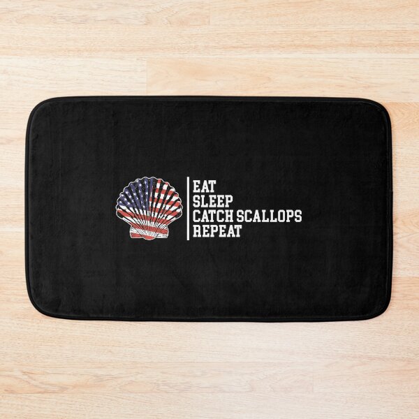 Item preview, Eat Sleep Repeat American Flag Scallop Hunting Scalloping print designed and sold by jakehughes2015.