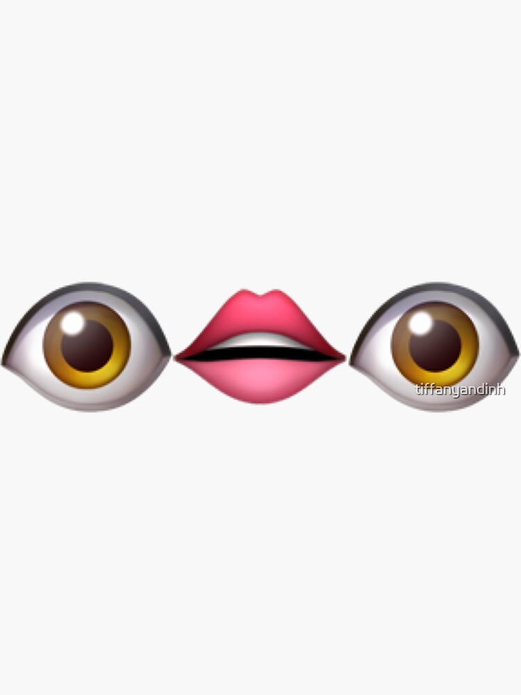 "eye mouth eye emoji" Sticker for Sale by tiffanyandinh Redbubble