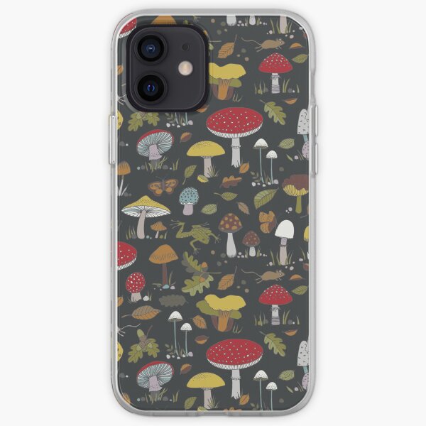 Forest Floor - fun fungus pattern by Cecca Designs iPhone Soft Case