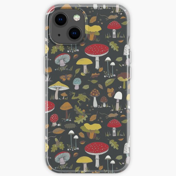 Forest Floor - fun fungus pattern by Cecca Designs iPhone Soft Case