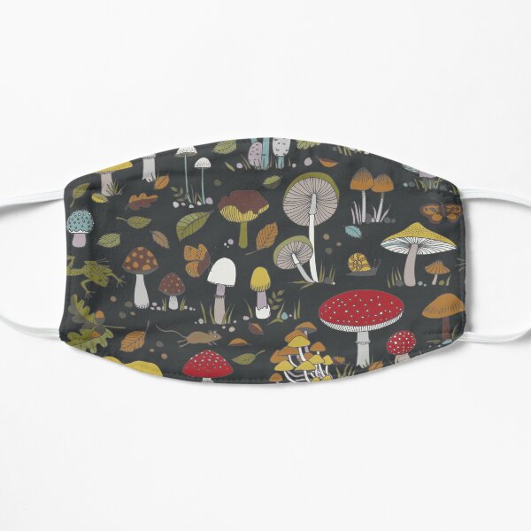 Forest Floor - fun fungus pattern by Cecca Designs Flat Mask